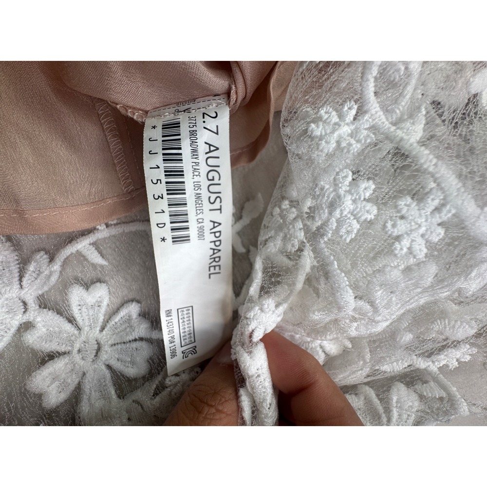 Endless Rose Floral Lace Tier Dress Blush Pink XS Sweetheart Neck fairy wedding - Picture 9 of 16